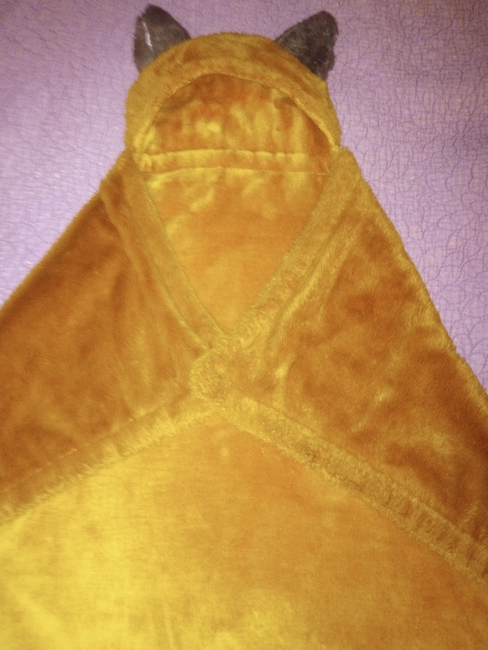 Kids Plush Fox Hooded Costume Cape - Orange And Brown